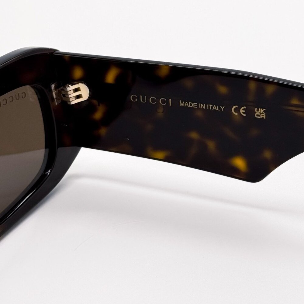 NEW GUCCI SUNGLASSES GG1426S 002 HAVANA WOMEN EYEWEAR GUCCI - Picture 9 of 11